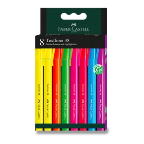 Zvýrazňovač Faber-Castell Textliner 38 súprava 8 ks